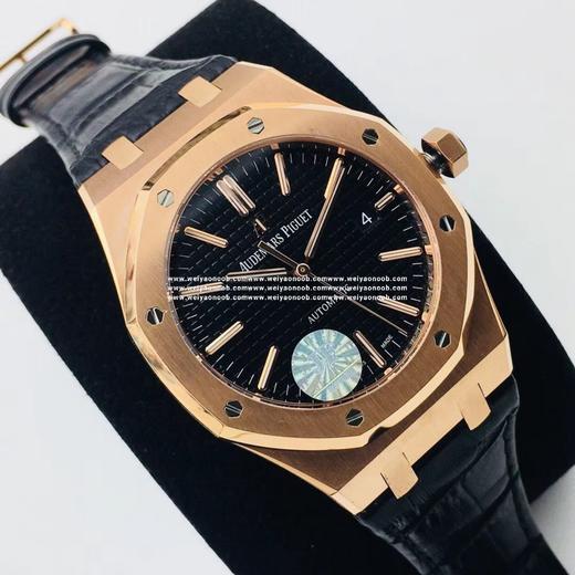 JF 标杆神器 爱彼AP 15400全玫瑰金黑面皮带款 ＂V5＂升级版[拳头][拳头]直径41mm，搭载进口9015改原版Cal.3120全自动机芯，V5＂版主要升级技术特点 商品图9