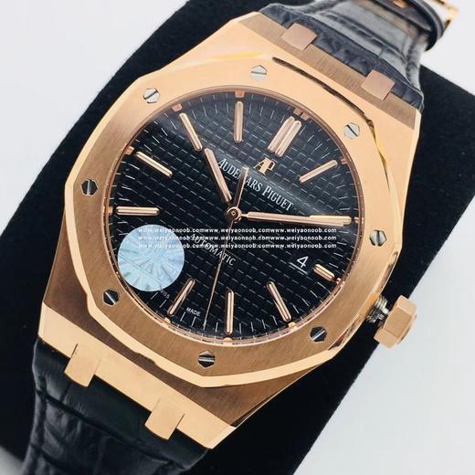 JF 标杆神器 爱彼AP 15400全玫瑰金黑面皮带款 ＂V5＂升级版[拳头][拳头]直径41mm，搭载进口9015改原版Cal.3120全自动机芯，V5＂版主要升级技术特点 商品图8