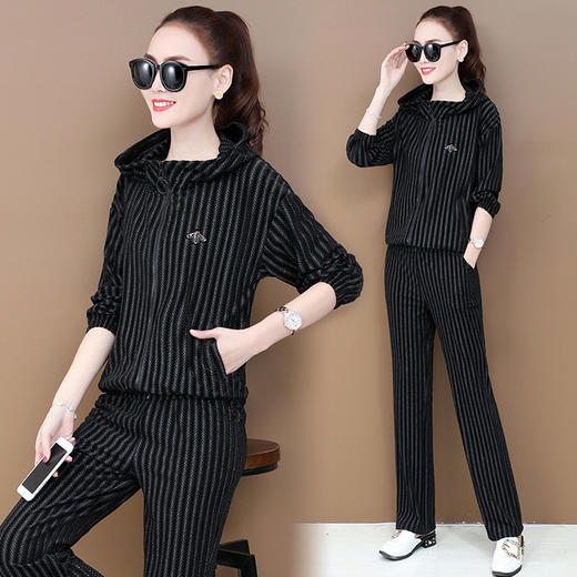 XMH-LS8206春季时尚套装韩版休闲运动服两件套 商品图1