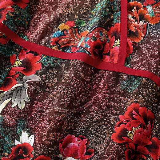 QY-MY148时尚拼接气质洋气桑蚕丝裙 商品图2