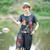 YSY-2212夏季新款大码民族风棉麻裤套装 商品缩略图3