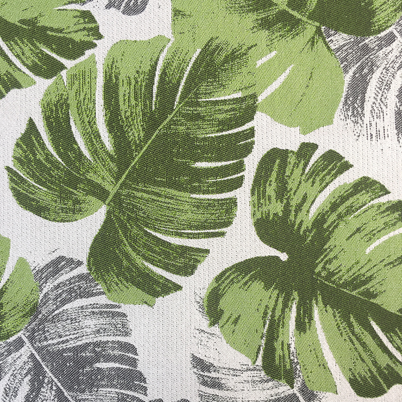 15260112/401.211爱仕沃玛（axroma）蓬莱叶-芹菜绿 Monstera Celery 大提花装饰面料适用于室内、户外和酒店工程