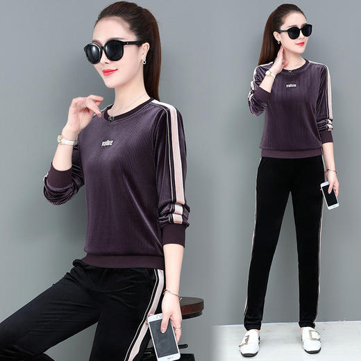 XMH-BLJ-2081春季韩版时尚休闲运动套装两件套 商品图1