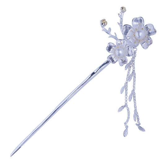 YM-FZ16030新款925银唯美珍珠樱花发簪 商品图4