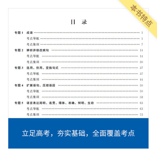 高中语文语言文字运用蓝宝书/高考备考/冲击高分秘诀/语文解题能力 商品图1