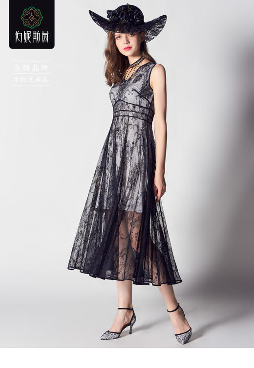 2S6915--黑色连衣裙--玫瑰王宫--《智慧之光--波斯艺术》 商品图2