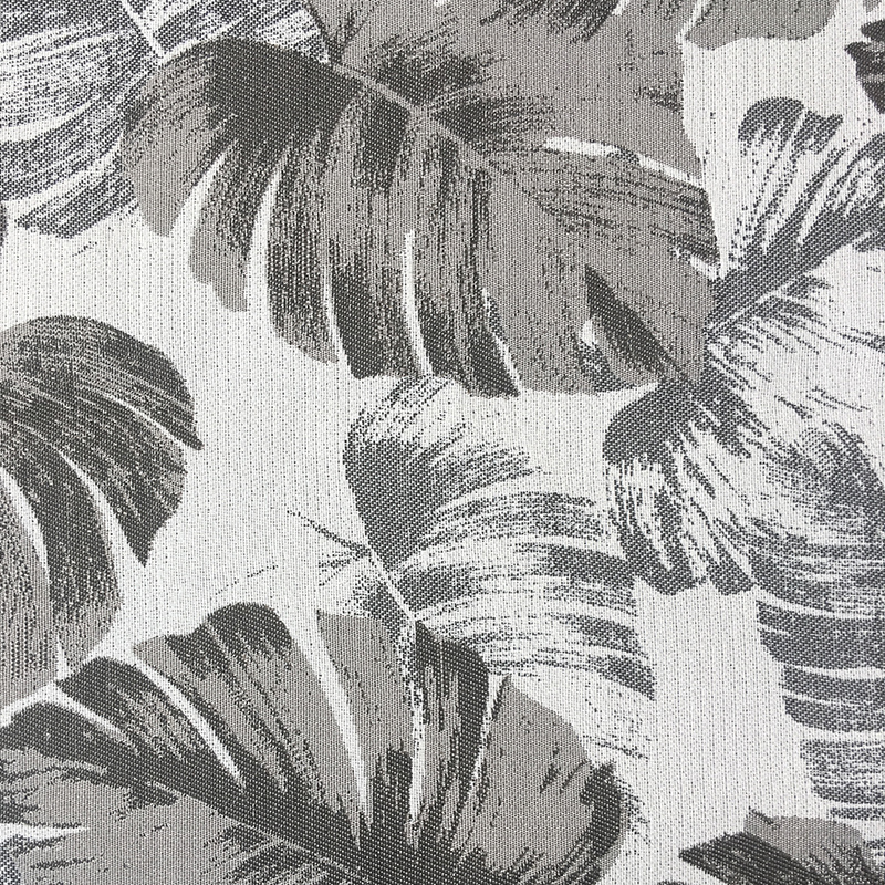 15260412/701.211爱仕沃玛（axroma）蓬莱叶-石子灰 Monstera Stone 大提花装饰面料适用于室内、户外和酒店工程