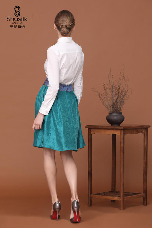 JW1406女士小翻领长袖白衬衫 商品图3