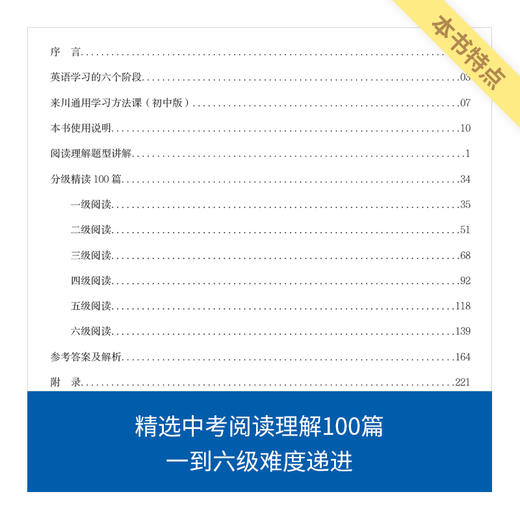 《来川初中英语分级精读蓝宝书》/提高阅读能力 商品图1