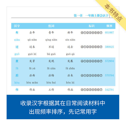 来川小学语文汉字字频蓝宝书/语文汉字框架 一套两册装 限时送来川小学写字练习册 商品图2