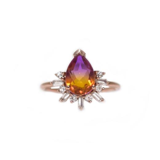 北京仓｜La Kaiser-Queen Bee-紫黄水晶 戒指（玫瑰金色）［美国设计师］ 商品图0