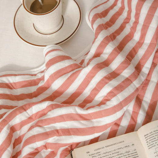 【空气层夏被】天竺棉空气层夏被轻薄全棉条纹针织棉夏被 商品图5