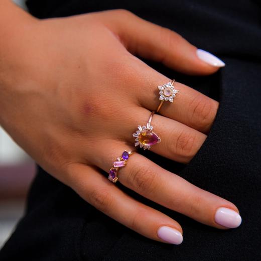 北京仓｜La Kaiser-Queen Bee-紫黄水晶 戒指（玫瑰金色）［美国设计师］ 商品图1