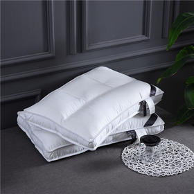 全棉贡缎可水洗区位定型羽丝绒枕芯荞麦枕单双人枕头