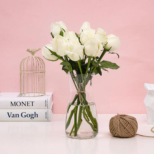 【昆明玫瑰】白玫，坦尼克，20支/扎 商品图0