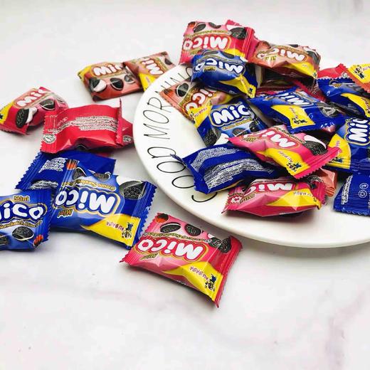 COCO 小黑饼迷你夹心饼干 独立小包装分享更方便 376g（奶油味 柠檬味 草莓味） 商品图3