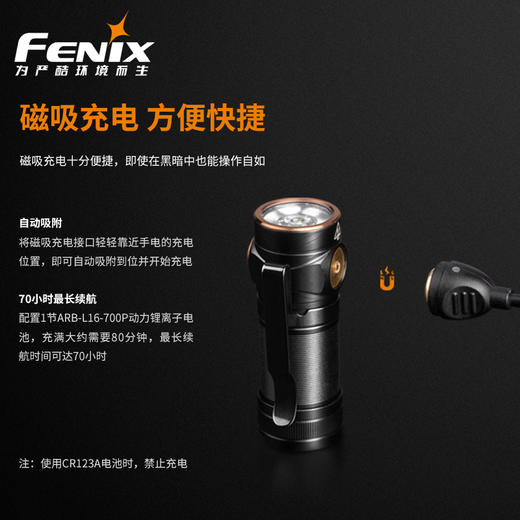 Fenix菲尼克斯手电筒E18R便携防水磁吸充电EDC强光小手电 商品图2