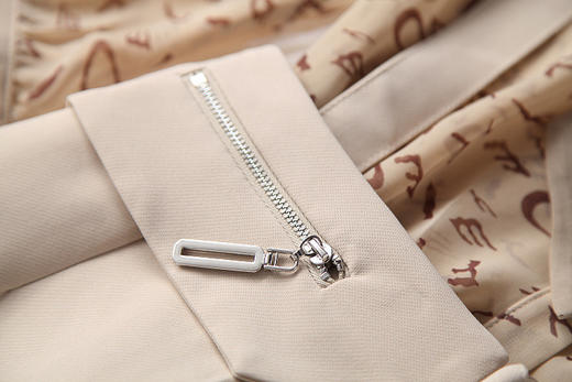 LYY-T10636春夏女装新款飘带领印花雪纺衬衫+高腰阔腿背带裤两件套 商品图2