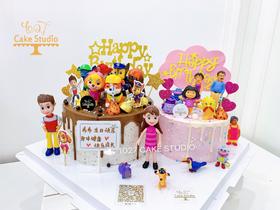 1027CAKE  |  组合蛋糕 一次满足两个愿望  DORA 和 汪汪队 狗狗主题