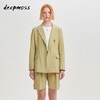 deepmoss2020春夏新款 设计感纯色芥黄麻感西装外套 dm20ssCT02AF1 商品缩略图0