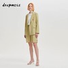 deepmoss2020春夏新款 设计感纯色芥黄麻感西装外套 dm20ssCT02AF1 商品缩略图4