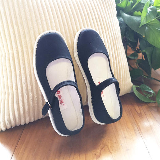 内联升女鞋透气养脚手工千层底礼服呢一代边8627A 商品图2