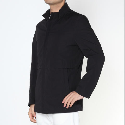 Marco Azzali 黑色暗门襟立领短款风衣 Y5251200 商品图1