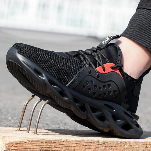劳保鞋男夏季透气钢包头防砸防刺穿超轻舒适安全工作防护鞋 时尚透气 商品图3