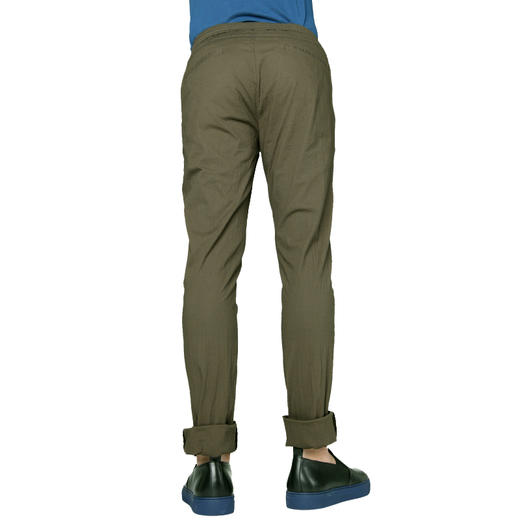 Marco Azzali 军绿色斜插袋宽松休闲裤 P5201700 商品图2