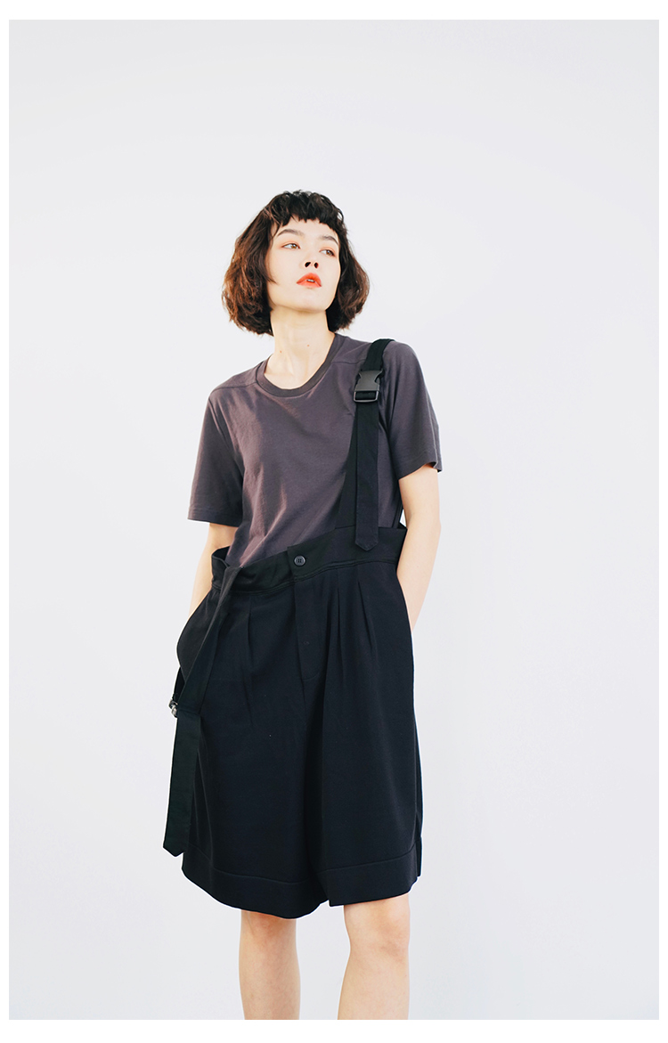 不规则纯棉短袖t恤女休闲上衣女夏纯色t恤短袖女2020年夏季新款