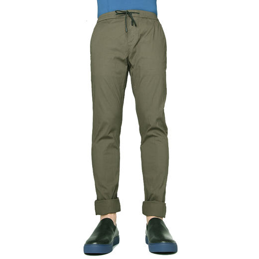 Marco Azzali 军绿色斜插袋宽松休闲裤 P5201700 商品图0