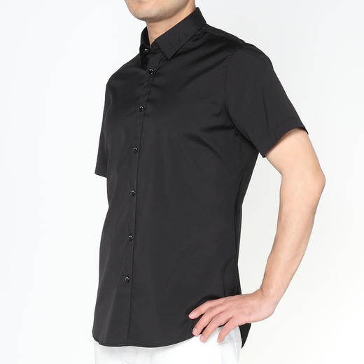 Marco Azzali 黑色豹子胶印短袖衬衫 C5245200 商品图1