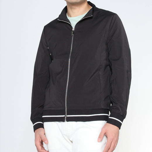 Marco Azzali 黑色拉链立领夹克 J5263200 商品图0