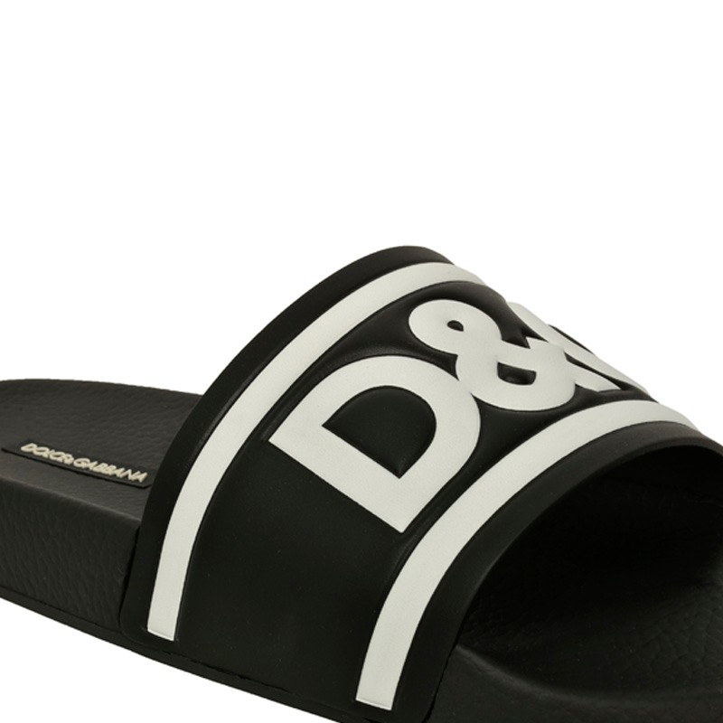 dolcegabbana杜嘉班纳男士logo拖鞋