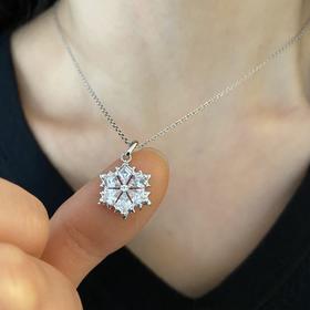 施家气质雪花项链锁骨链首饰轻奢小众配饰礼物