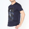 Marco Azzali 藏青色丛林豹子印花圆领短袖T恤 T5221100 商品缩略图1