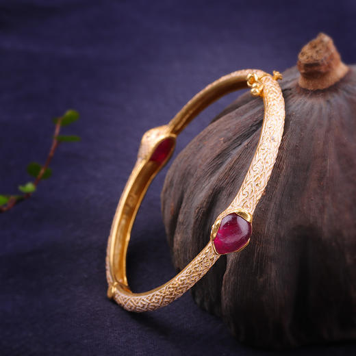 RPY-SZ9253146民族风红宝珐琅彩手镯 商品图2