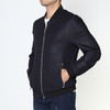 Marco Azzali 藏青色几何印花棒球领夹克 J5256100 商品缩略图1