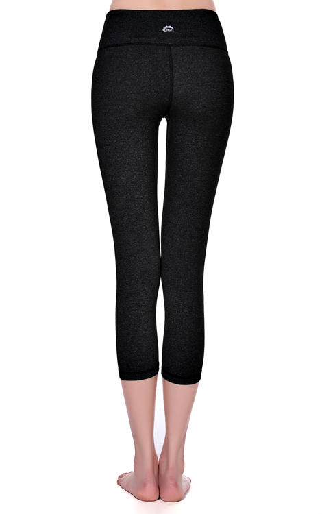 《惊爆618 不退换》HWT华威特瑜伽七分小脚裤麻黑跑步裤 商品图2