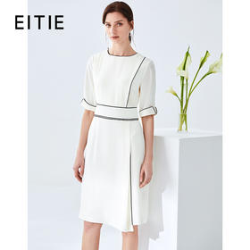 EITIE爱特爱夏季新款时尚简约通勤干练职业显瘦收腰连衣裙女6107834