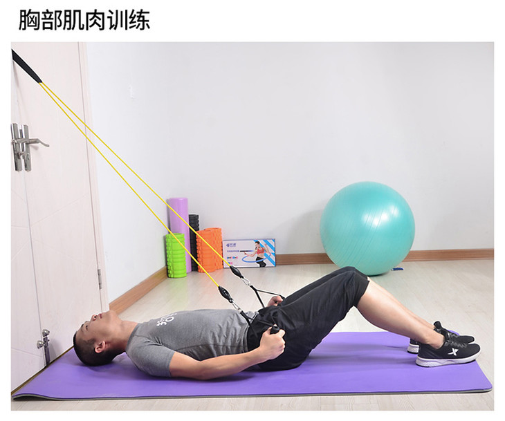 凯速拉力器健身弹力绳拉力绳扩胸训练带臂力健身绳阻力带套装ks15标准