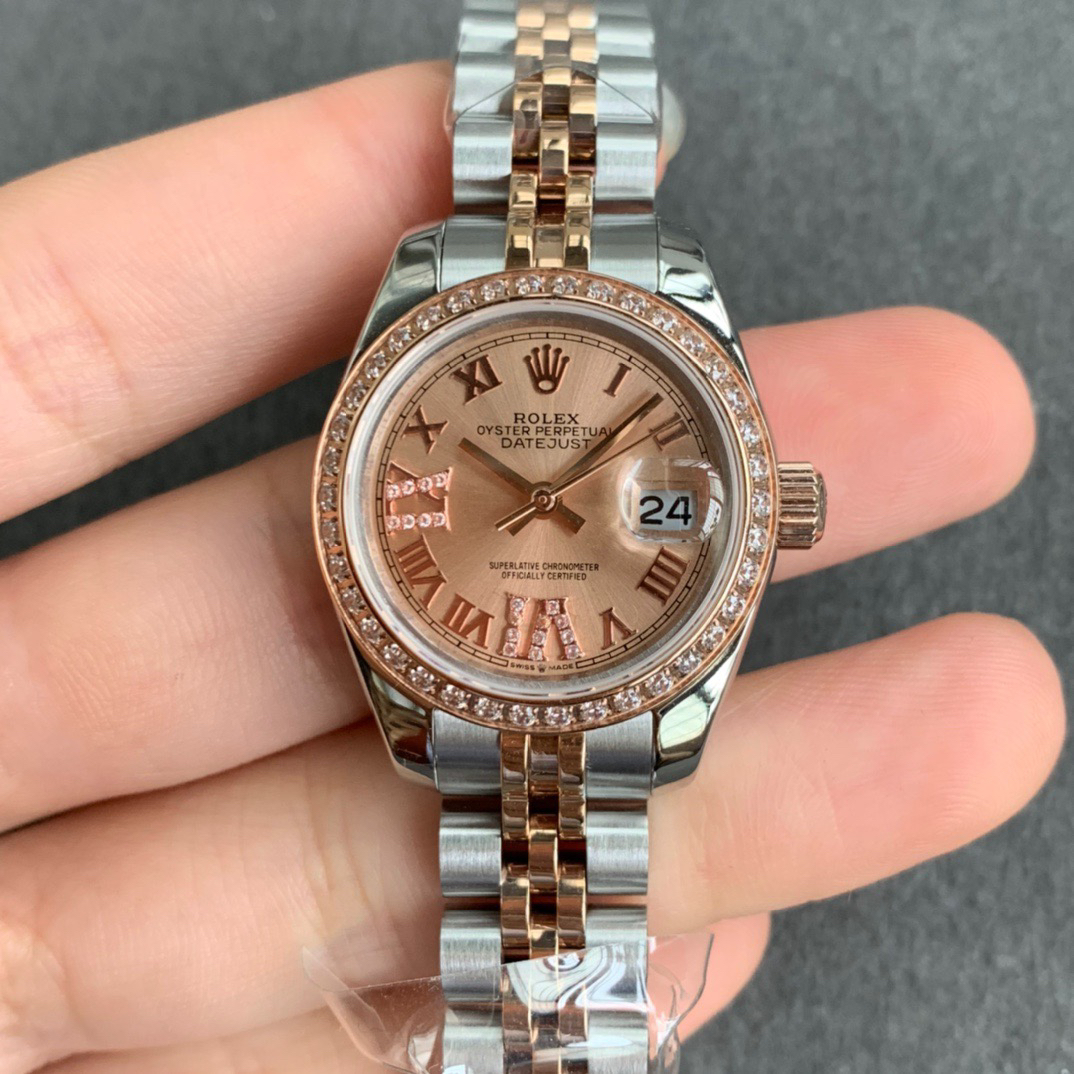 rolex劳力士日志型系列女款28mm瑞士eta2671自动机械机芯间金款①女装