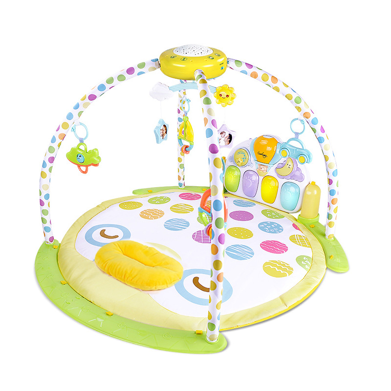 谷雨脚踏钢琴婴儿健身架器新生儿宝宝游戏毯玩具0-1岁3-6-12个月