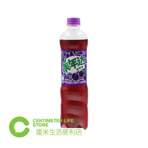 C204 美年达|葡萄味碳酸饮料 500ml/瓶 商品图0