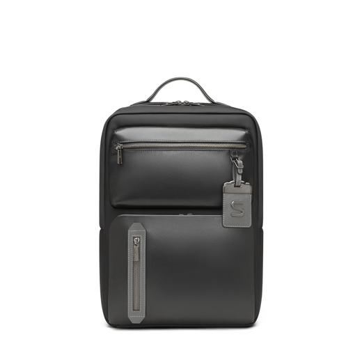 新秀丽男士双肩包 牛皮防泼水可容纳14英寸电脑 BC9 商品图0