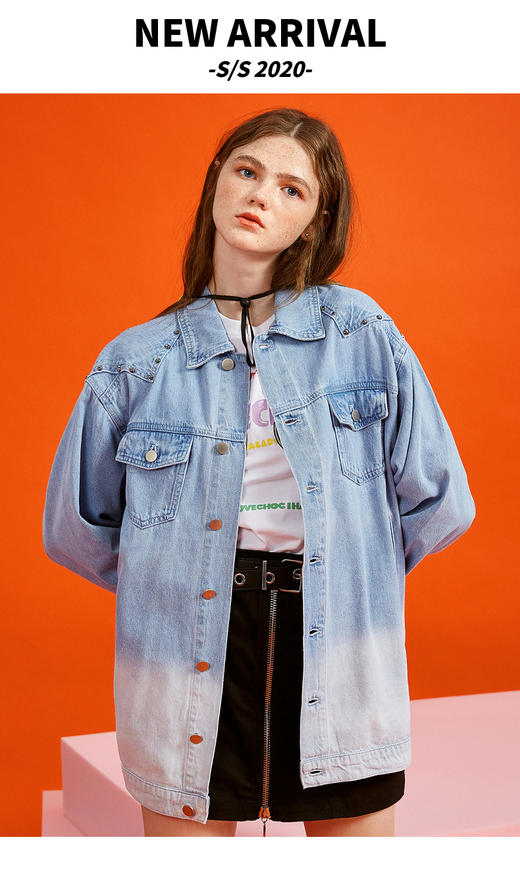 ILOVECHOC我爱巧克力2020新款宽松休闲百搭春秋牛仔外套上衣仙女 商品图1