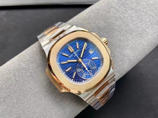 3K工厂震撼推出——百达翡丽鹦鹉螺5980/1A-014『59801AR001』多功能计时腕表，融合经典美学，荟萃以往精华！【表壳】腕表尺寸40.5毫米，同正品一致的枕型表壳采用正面拉丝 商品图13