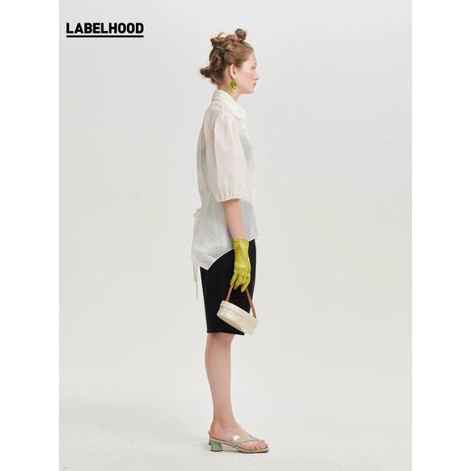 deepmoss2020春夏新款 珠花雾白丝质罩衫 dm20ssSH02AA 商品图3