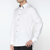 Marco Azzali 白色领尖异色拼接长袖衬衫 C5206300 商品缩略图1