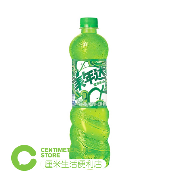 F301美年达|青苹果味碳酸饮料 500ml/瓶